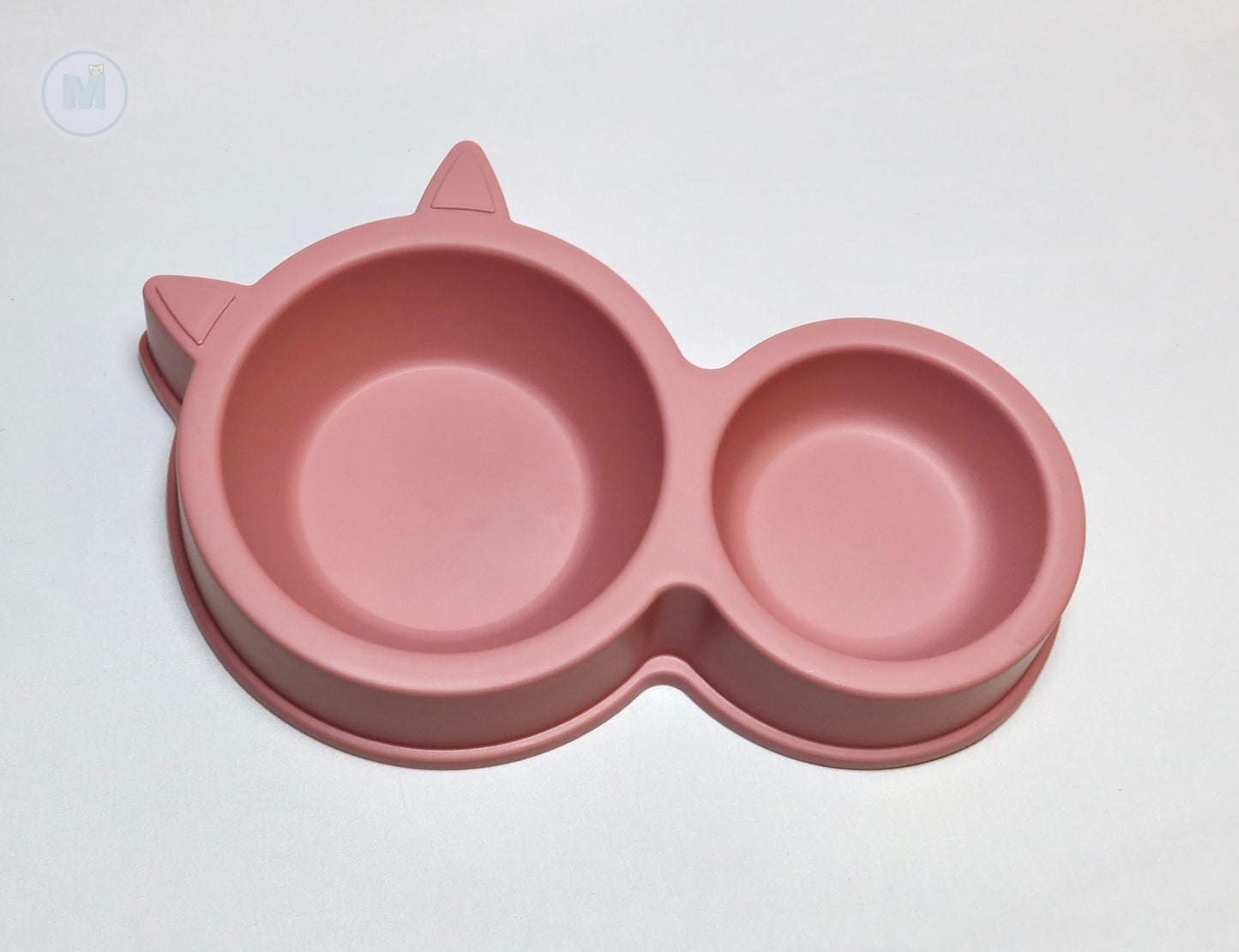 Double Stainless Steel Bowls, Cute Cat Design