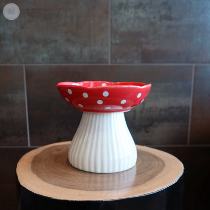 Elevated Mushroom Cat Bowl
